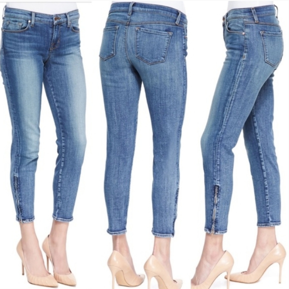 J Brand Capri Ankle Zipper Indigo